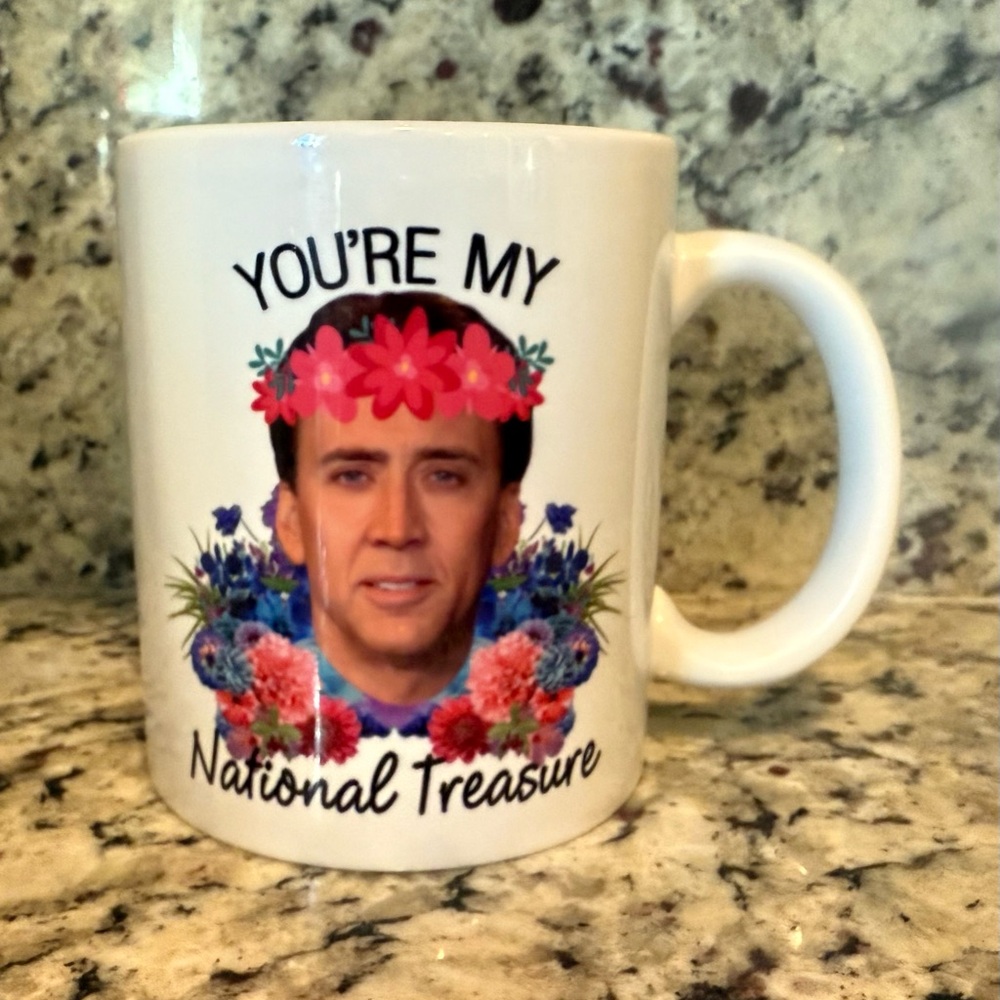 Nicolas Cage Meme Mug Funny Movie Gift Ceramic Coffee Cup 11oz